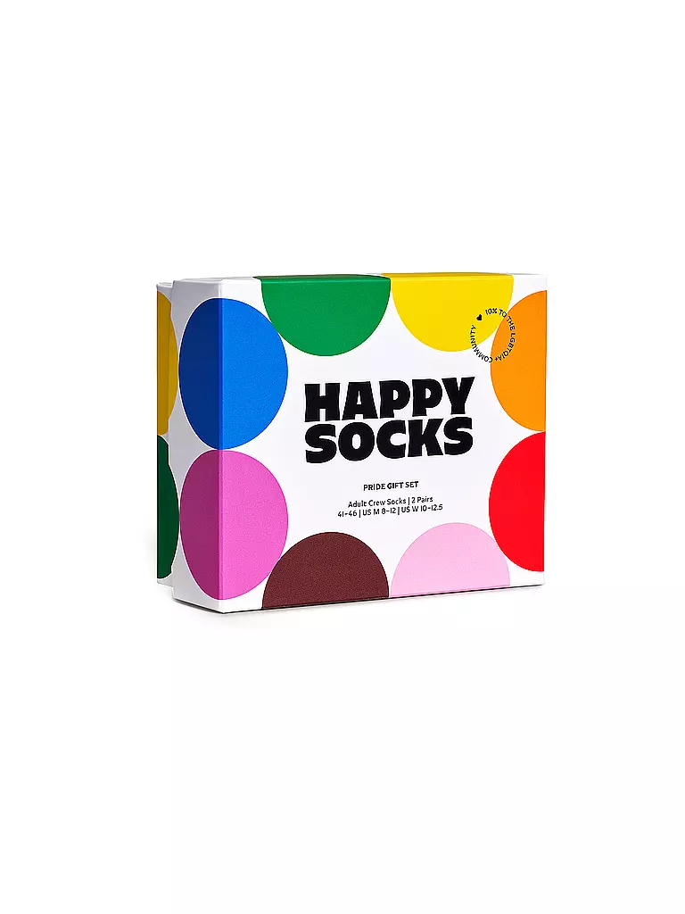 HAPPY SOCKS | Herren Socken PRIDE GIFT SET 41-46 2er Pkg White | bunt