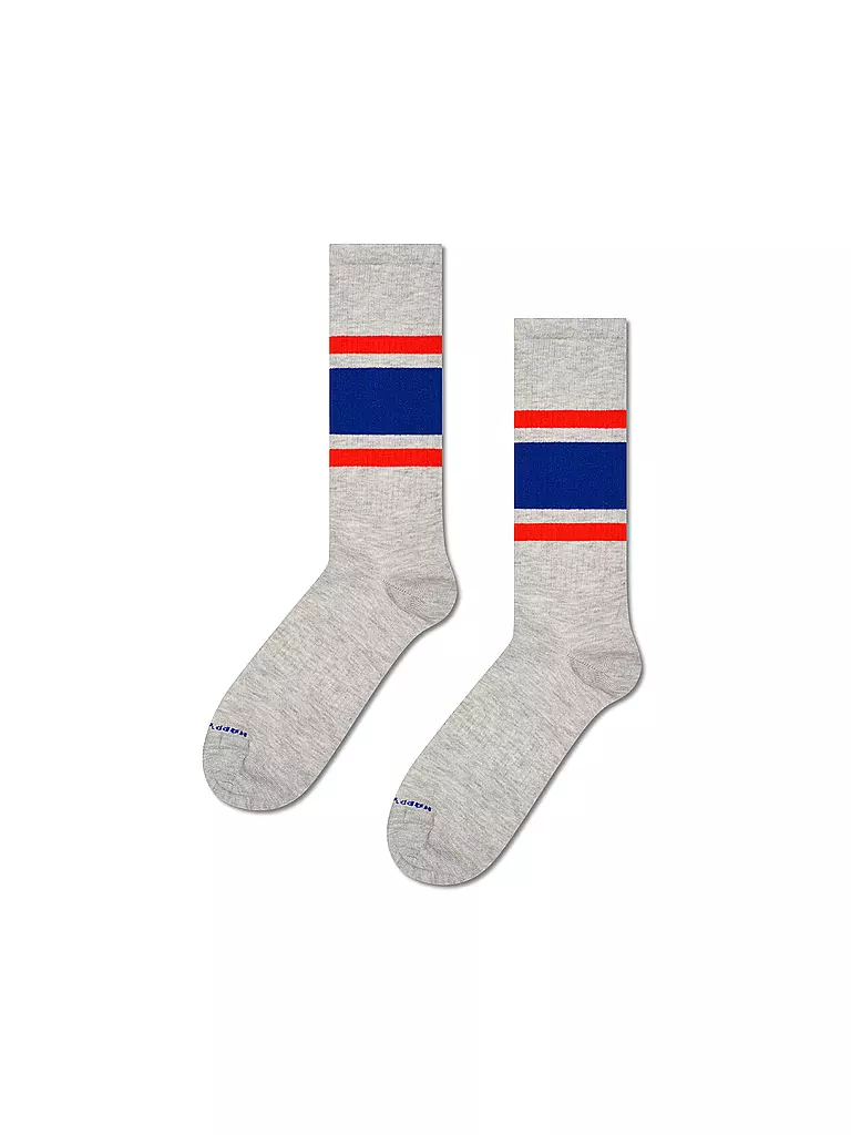 HAPPY SOCKS | Herren Socken SIMPLE STRIPE 41-46 grey | hellgrau