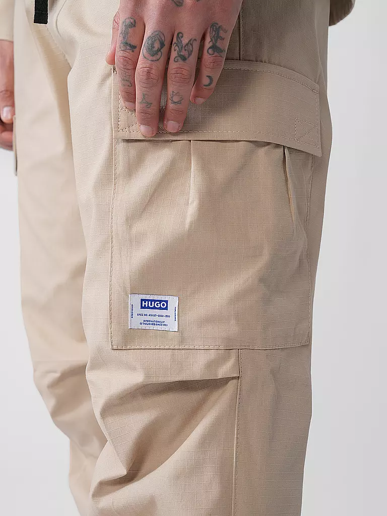 HUGO | Cargohose GADIC | beige