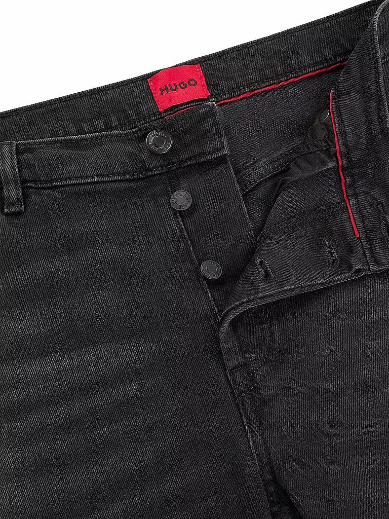 HUGO | Jeans Tapered Fit | schwarz