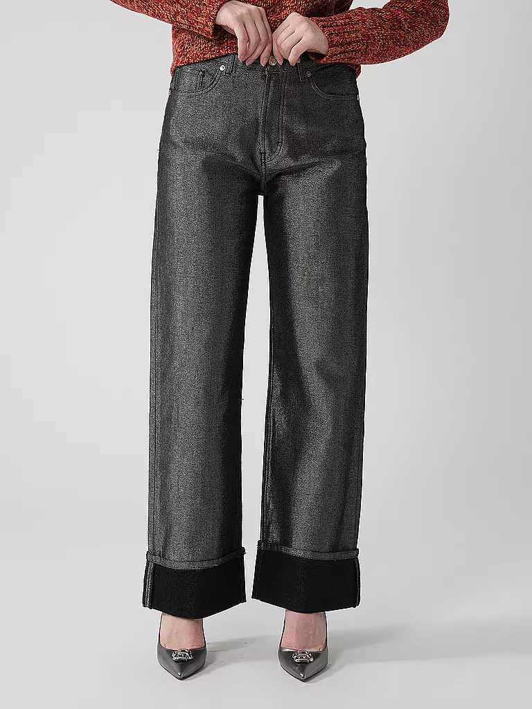 HUGO | Jeans Wide Fit GEALENA | silber