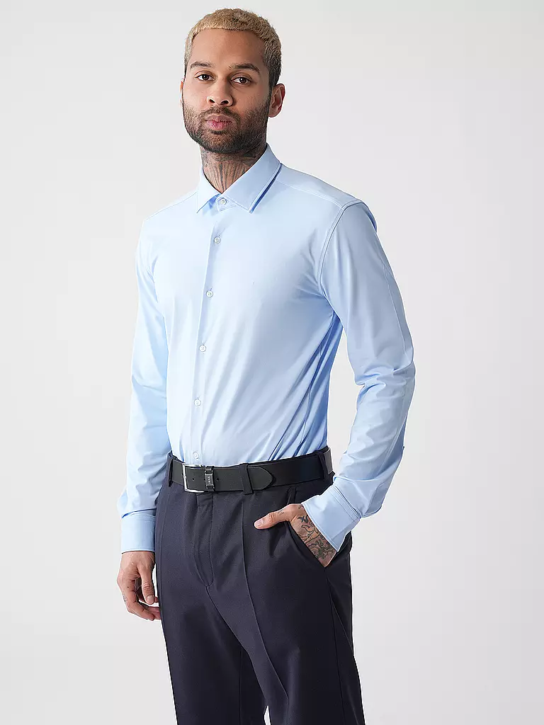 HUGO | Jerseyhemd Slim Fit KENNO | hellblau