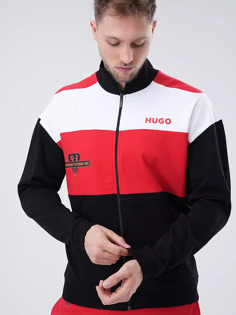 HUGO | Loungewear Jacke | schwarz