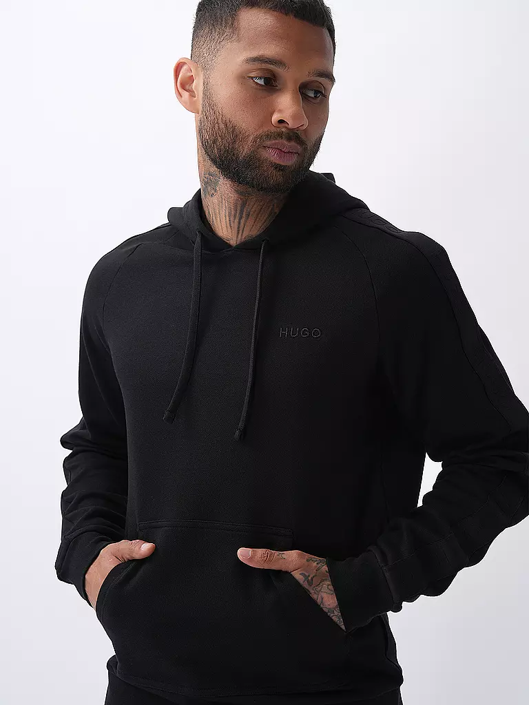 HUGO | Loungewear Kapuzensweater - Hoodie | schwarz