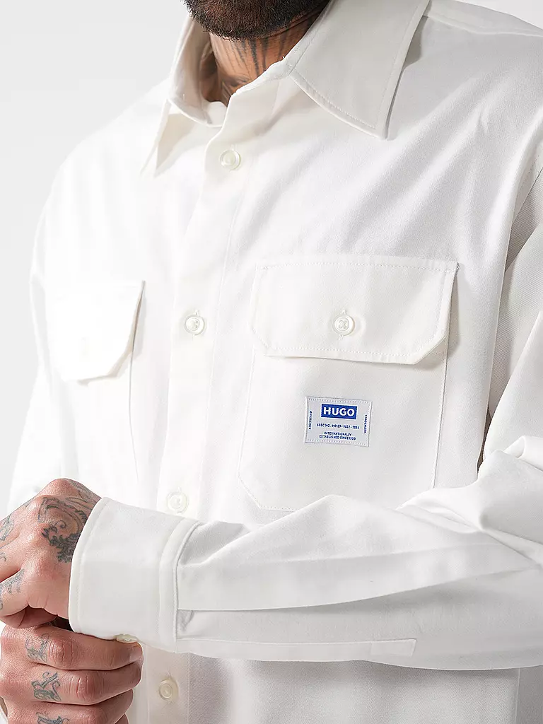 HUGO | Overshirt EKYNONE | weiss