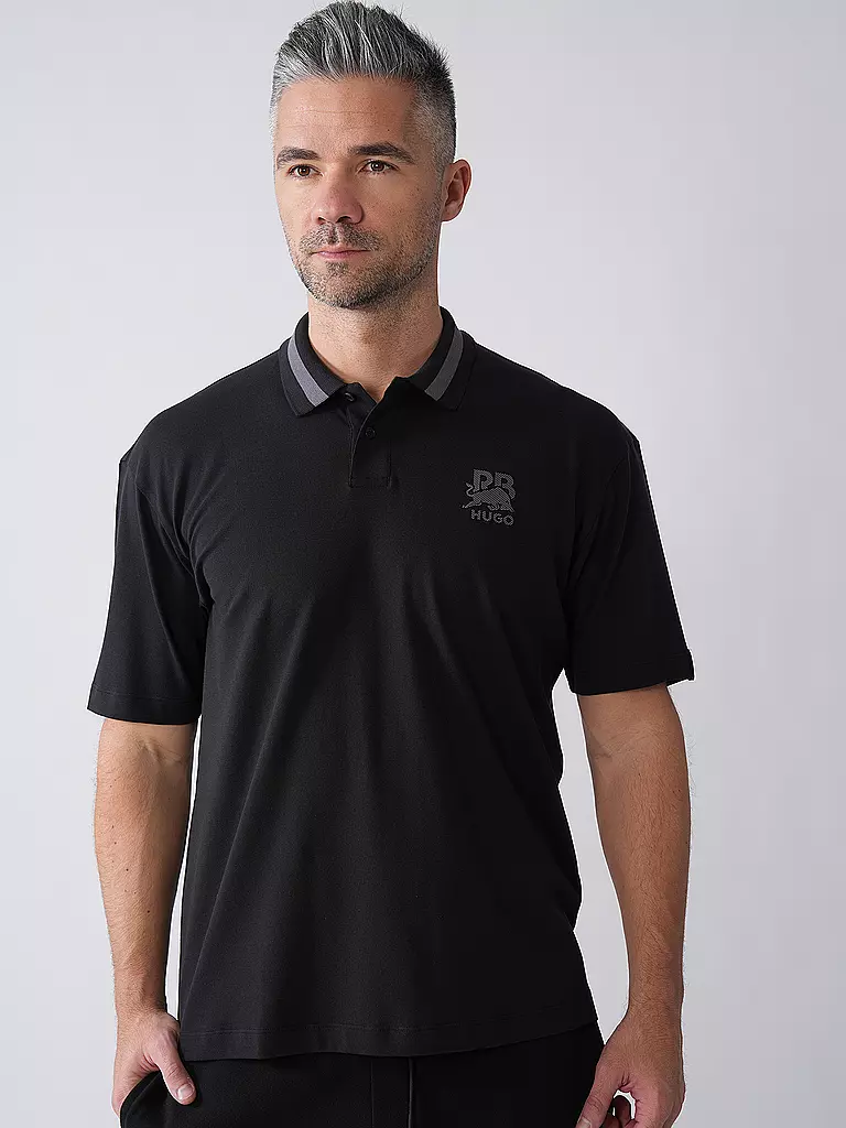 HUGO | Poloshirt HUGO x RB | schwarz