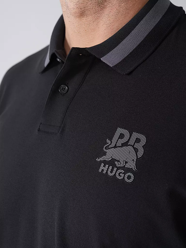 HUGO | Poloshirt HUGO x RB | schwarz