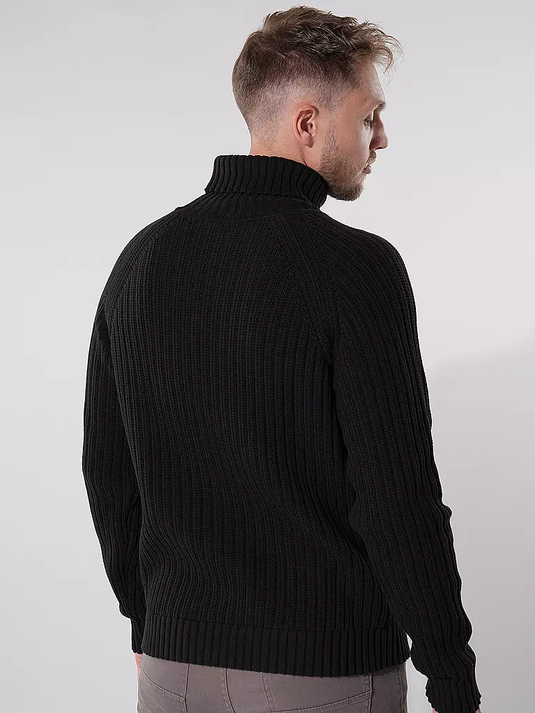 HUGO | Rollkragenpullover SIGUR | schwarz