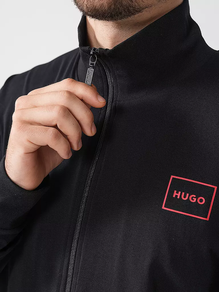 HUGO | Sweatjacke LAZE | schwarz