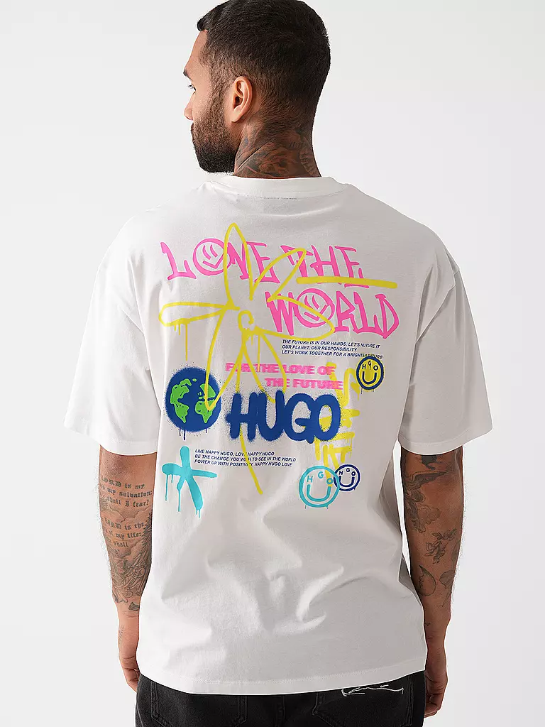 HUGO | T-Shirt  | weiss