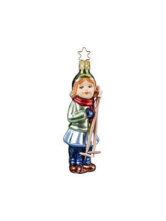 INGE GLAS | Weihnachtsschmuck  SCHNEEWANDERUNG 12cm Silber