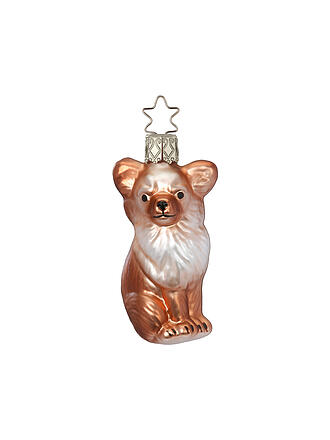 INGE GLAS | Weihnachtsschmuck CHIHUAHUA 8cm Hellbraun