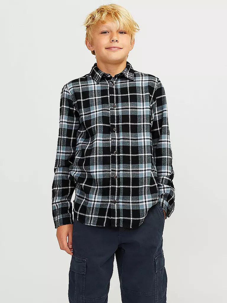 JACK & JONES | Flannelhemd JJJOSHUA | schwarz