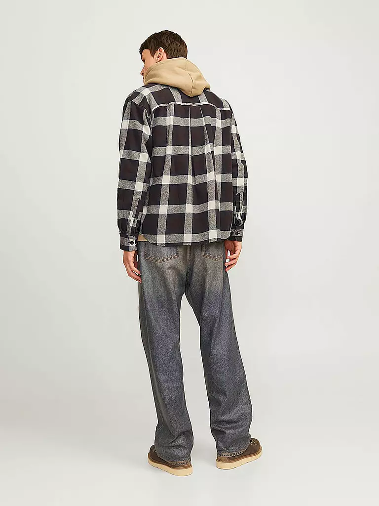 JACK & JONES | Flannelhemd Overshirt JORFREDERIKSBERG | schwarz