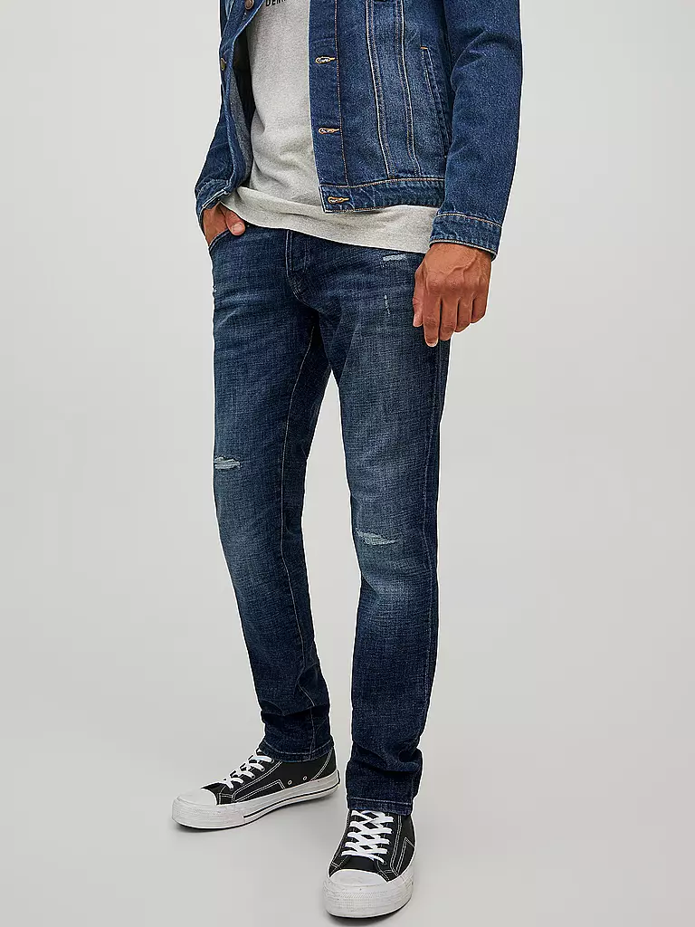 JACK & JONES | Jeans Slim Fit JJIGLENN | dunkelblau