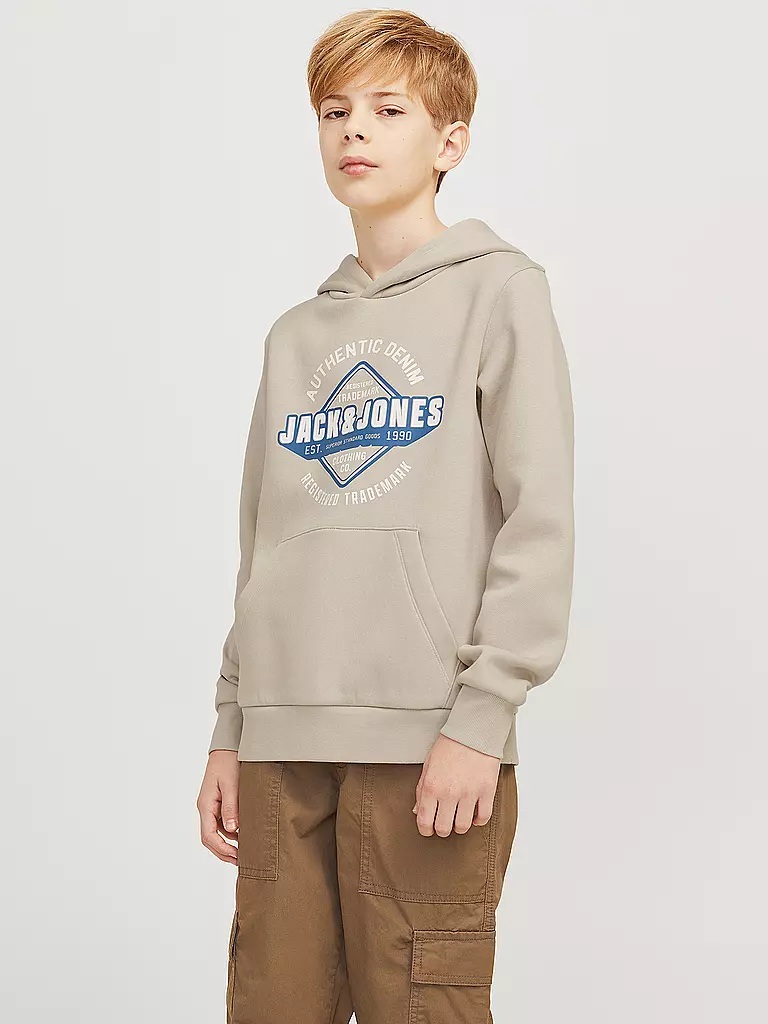 JACK & JONES | Jungen Kapuzensweater - Hoodie JJELOGO | hellgrün