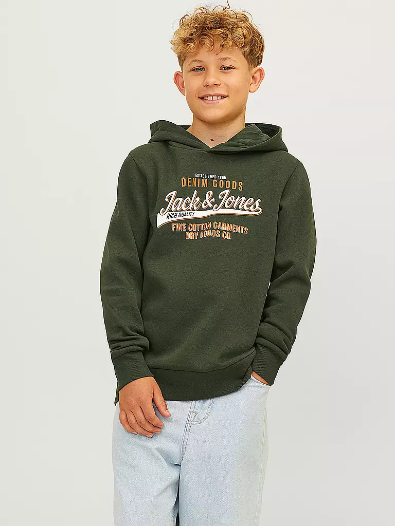 JACK & JONES | Jungen Kapuzensweater - Hoodie JJELOGO | hellgrün