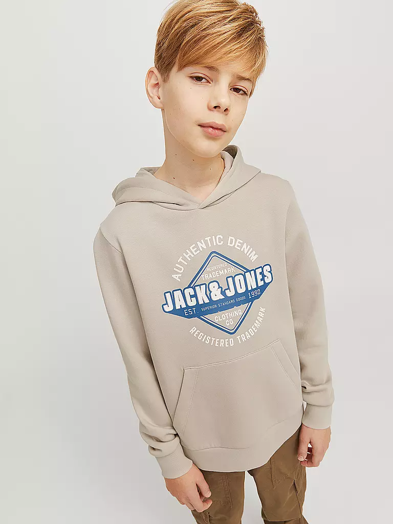 JACK & JONES | Jungen Kapuzensweater - Hoodie JJELOGO | hellgrün