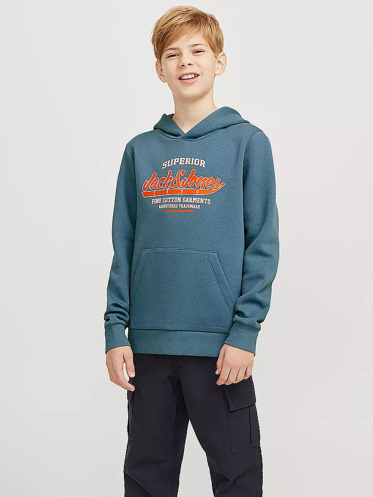 JACK & JONES | Jungen Kapuzensweater - Hoodie JJELOGO | hellgrün