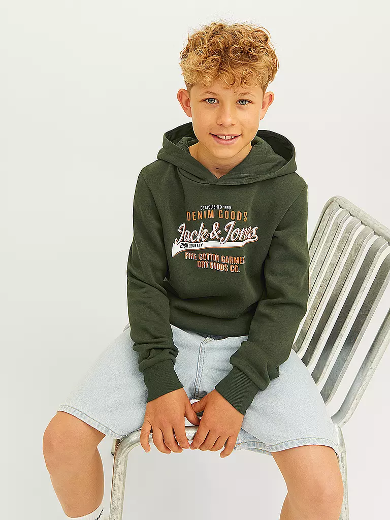 JACK & JONES | Jungen Kapuzensweater - Hoodie JJELOGO | dunkelblau