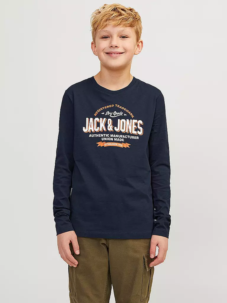 JACK & JONES | Jungen Langarmshirt  JJELOGO | olive