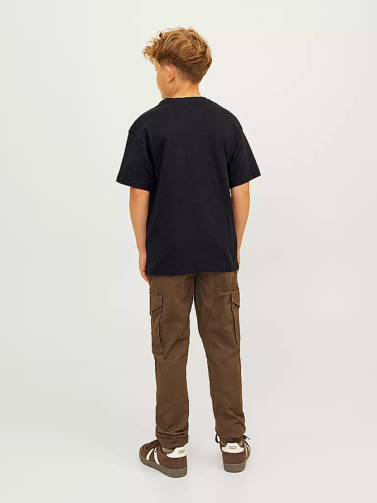 JACK & JONES | Jungen T-Shirt  JJECALEB VARSITY TEE | braun