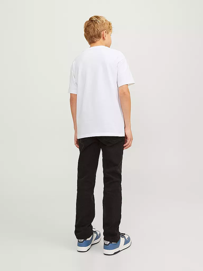 JACK & JONES | Jungen T-Shirt  JJECALEB VARSITY TEE | schwarz