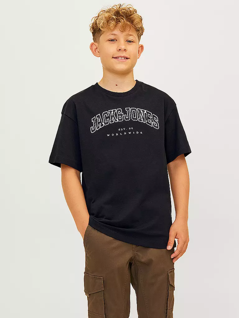 JACK & JONES | Jungen T-Shirt  JJECALEB VARSITY TEE | braun