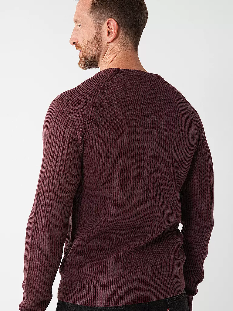 JACK & JONES | Pullover JJPANNEL | dunkelrot