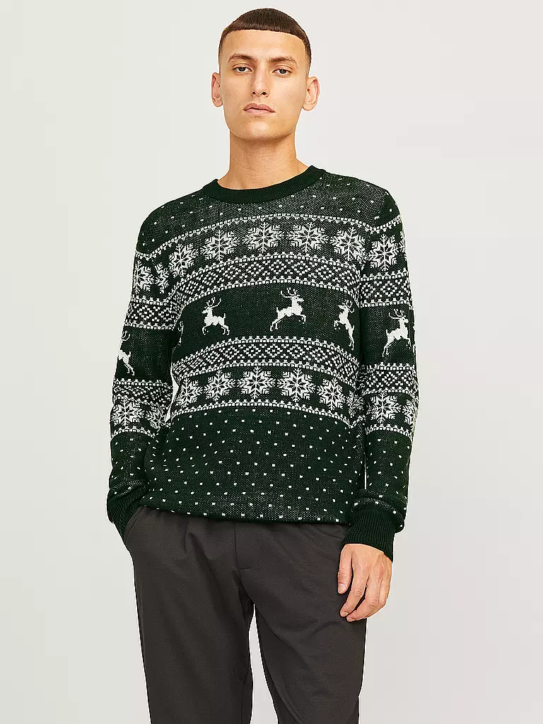 JACK & JONES | Pullover JJXMAS GABRIEL | dunkelrot