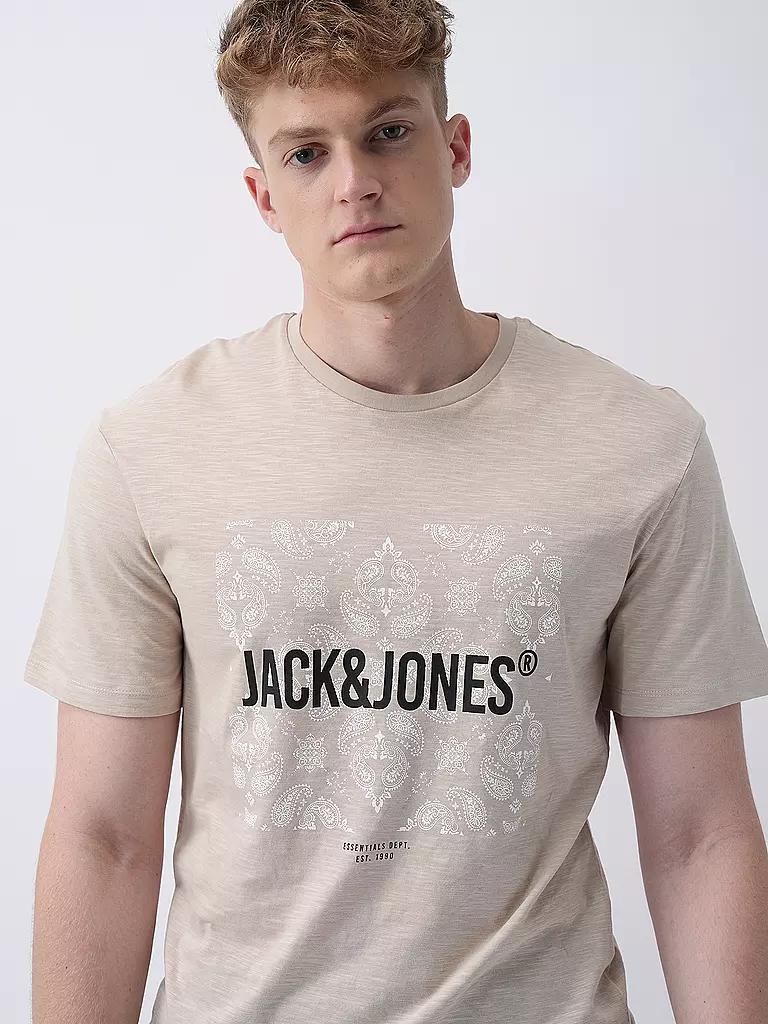 JACK & JONES | T-Shirt JJPAISLEY | schwarz