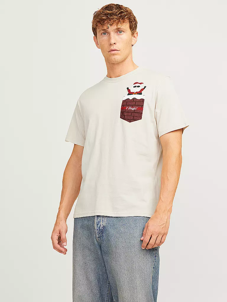 JACK & JONES | T-Shirt JJXMAS | dunkelgrün