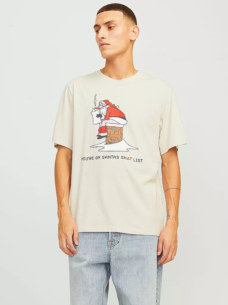 JACK & JONES | T-Shirt JJXMAS | schwarz