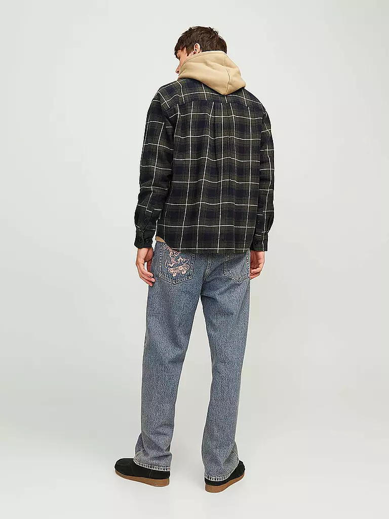 JACK & JONES | Flannelhemd Overshirt JORFREDERIKSBERG  | schwarz