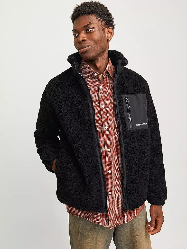 JACK & JONES | Jacke in Felloptik JORVESTERBRO | schwarz