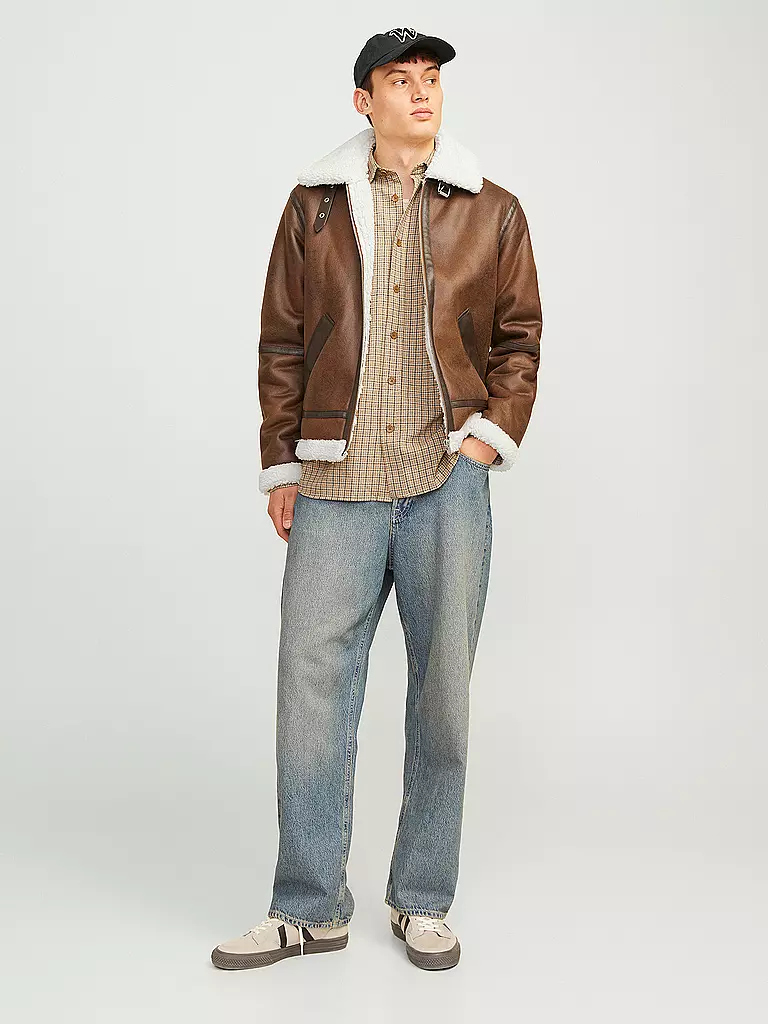 JACK & JONES | Jacke in Shearling-Optik  JORCOLE | braun