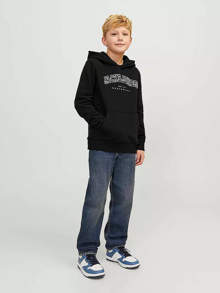 JACK & JONES | Jungen Kapuzensweater - Hoodie JJECALEB  | schwarz