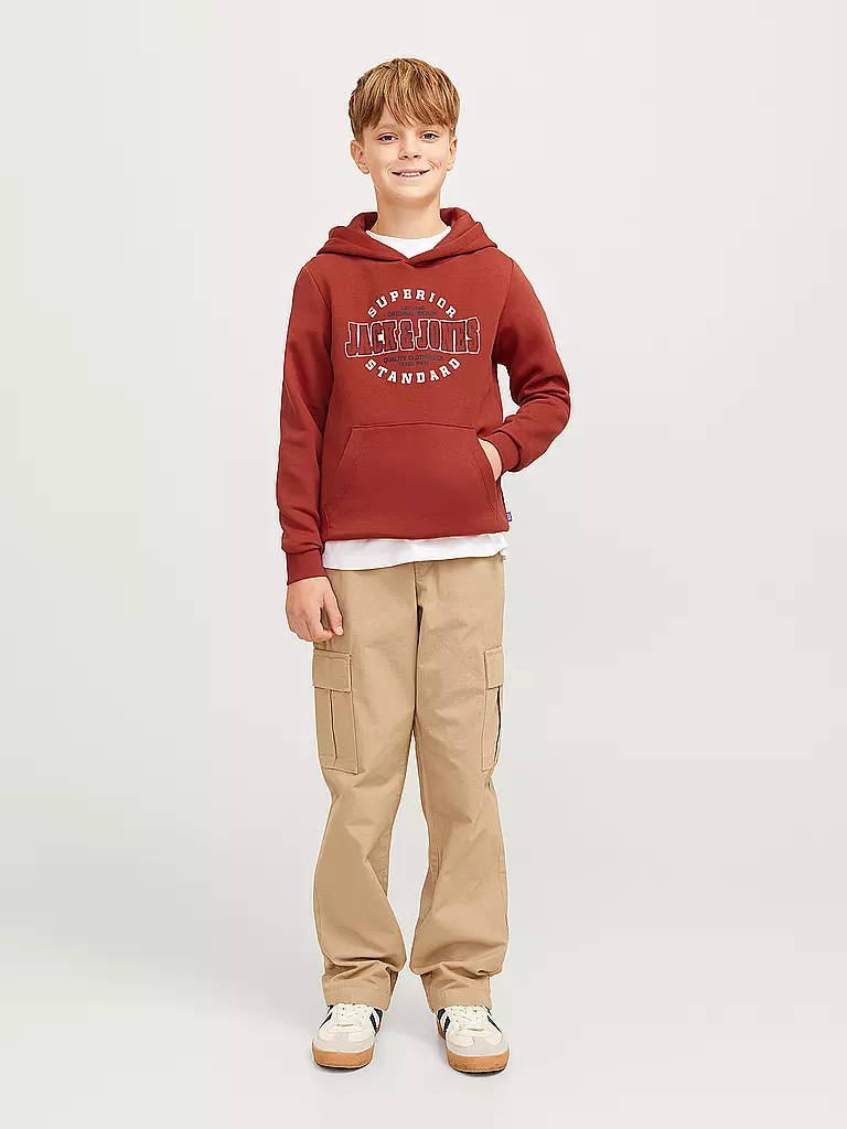 JACK & JONES | Jungen Kapuzensweater - Hoodie JJELOGO | rot