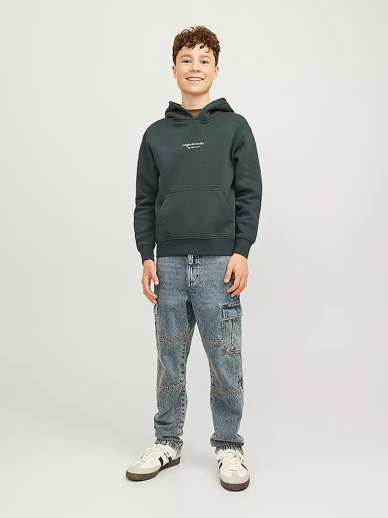 JACK & JONES | Jungen Kapuzensweater - Hoodie JORVESTERBRO | dunkelgrün