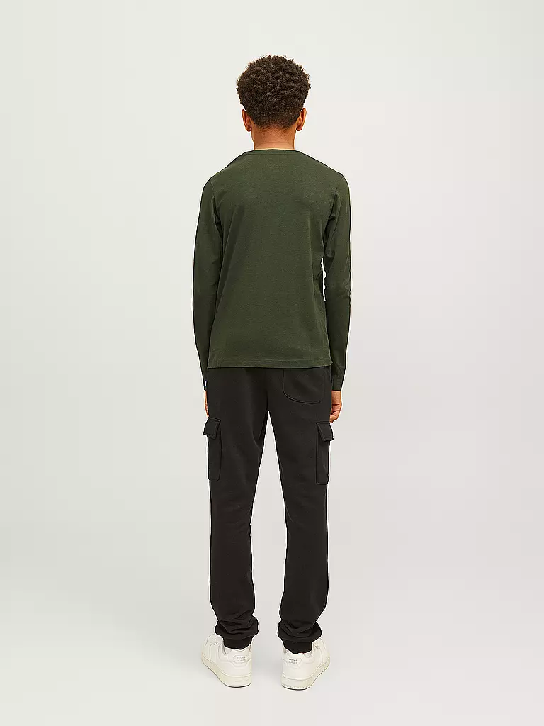 JACK & JONES | Jungen Langarmshirt  JJELOGO | olive