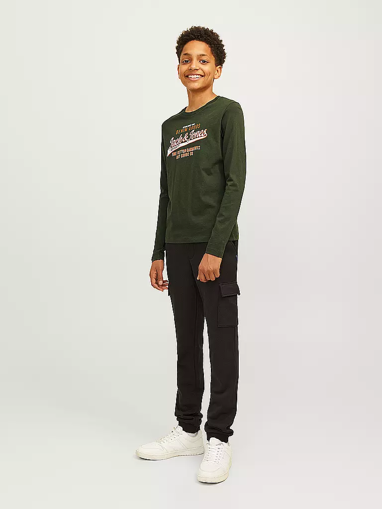 JACK & JONES | Jungen Langarmshirt JJELOGO | olive