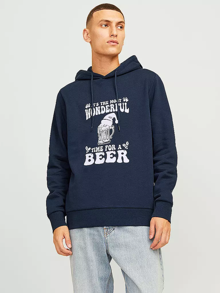 JACK & JONES | Kapuzensweater - Hoodie JJXMAS  | dunkelblau