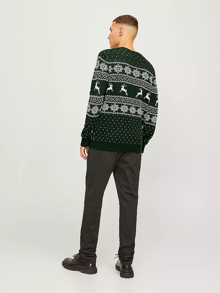 JACK & JONES | Pullover JJXMAS GABRIEL | dunkelgrün