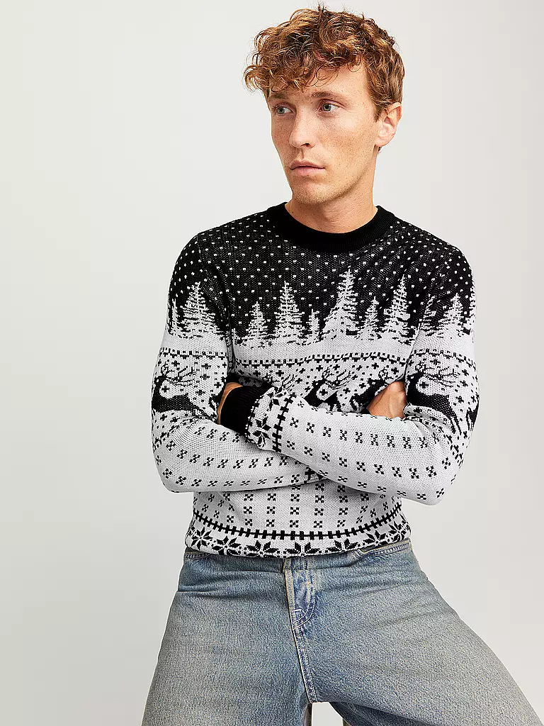 JACK & JONES | Pullover JJXMAS GABRIEL | dunkelblau