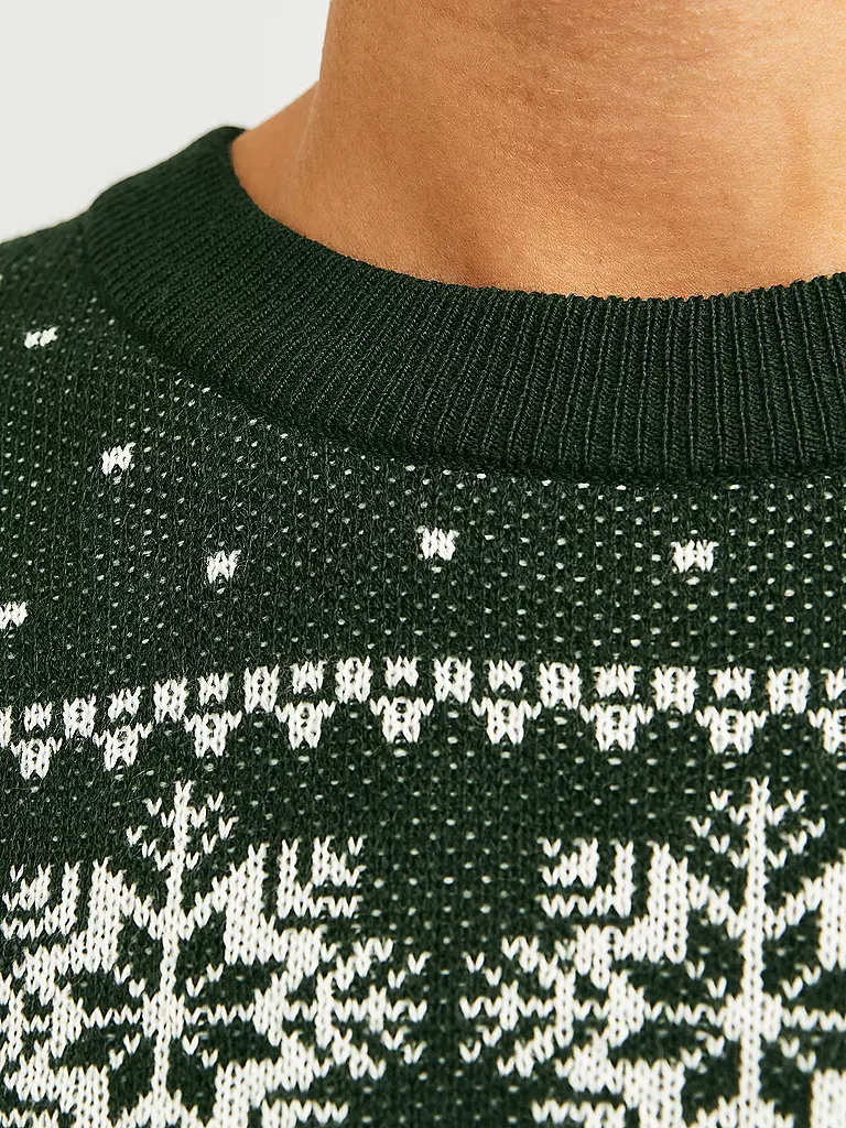 JACK & JONES | Pullover JJXMAS GABRIEL | dunkelgrün