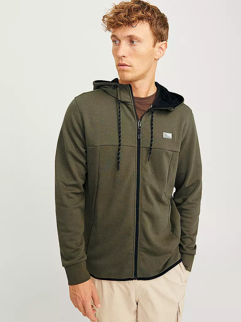 JACK & JONES | Sweatjacke JCOAIR | olive