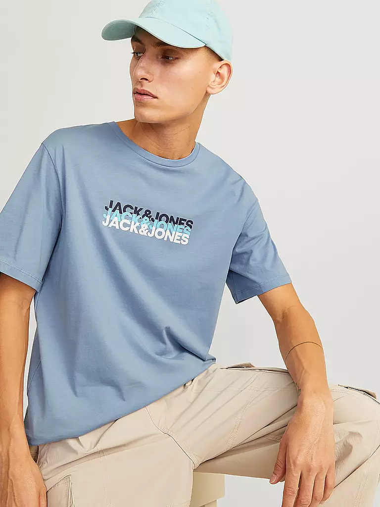 JACK & JONES | T-Shirt JJCYBER | hellblau