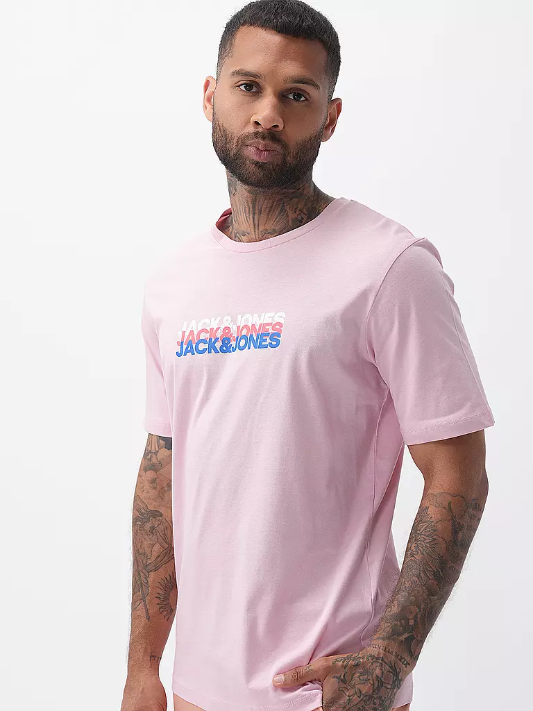 JACK & JONES | T-Shirt JJCYBER | rosa