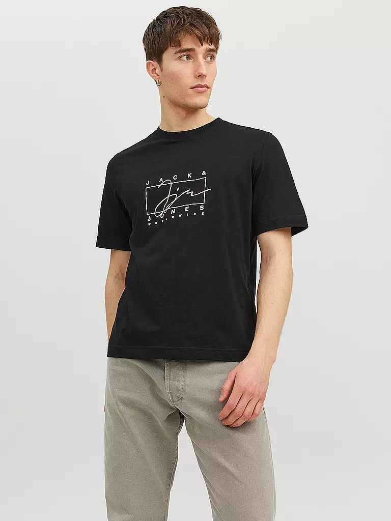 JACK & JONES | T-Shirt JORSPLASH | schwarz