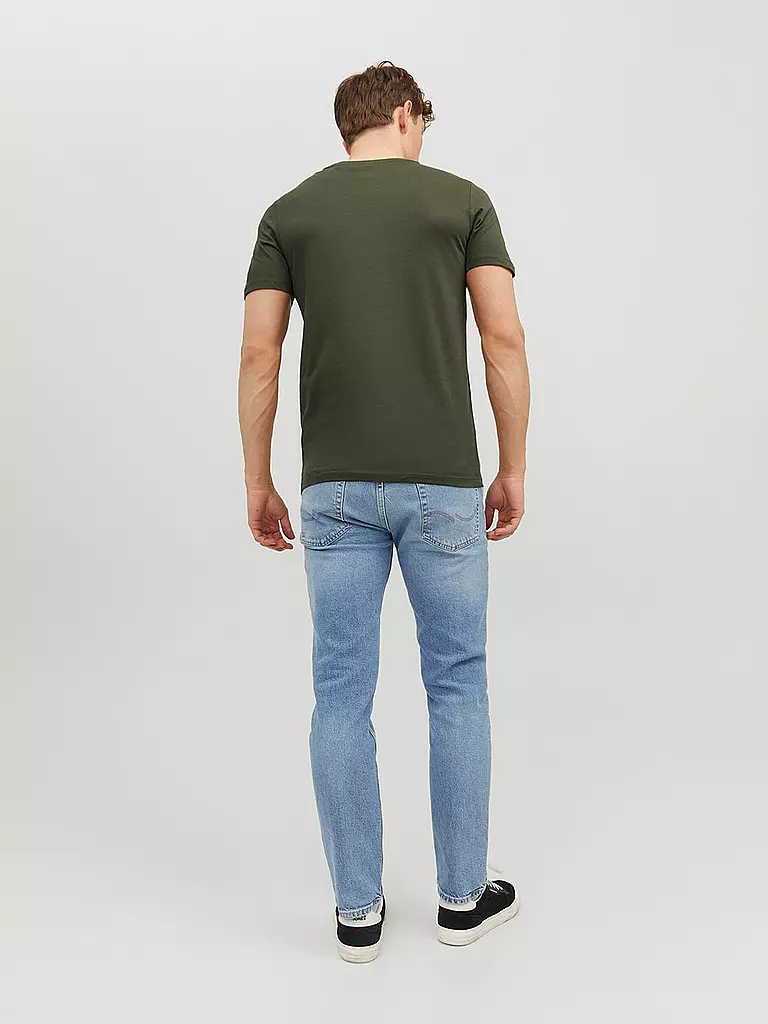 JACK & JONES | T-Shirt Slim Fit "JJEORGANIC" | olive